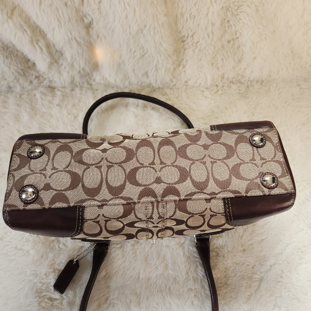Coach Brown Signature Hampton Satchel Vintage Y2K - Picture 6 of 15
